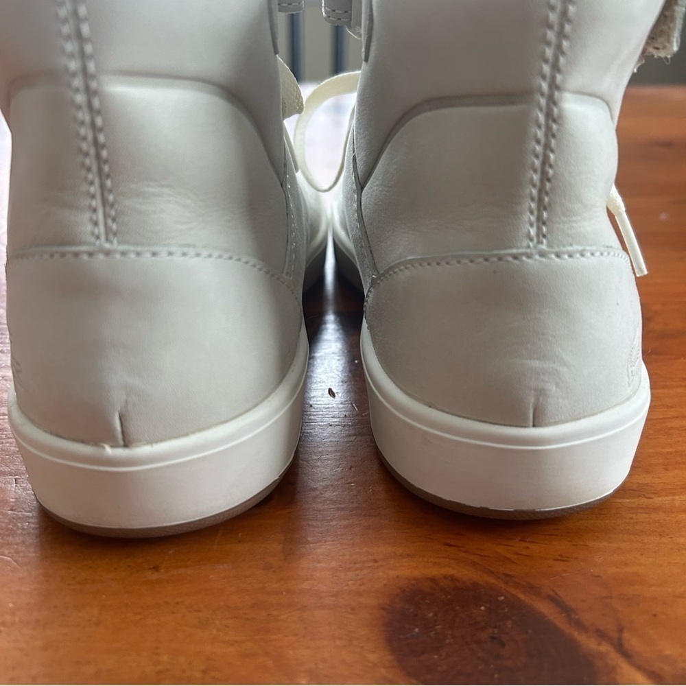 Lacoste Tamora Hi Fashion Sneakers Womens Size 5 leather Strap Shoes Gray - Picture 4 of 12